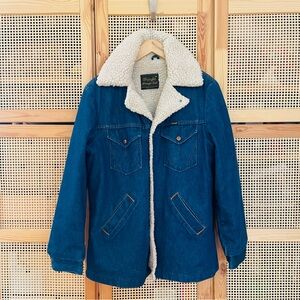 Vintage Denim Wrangler Wrange Coat Men's M/44 Sherpa Lined